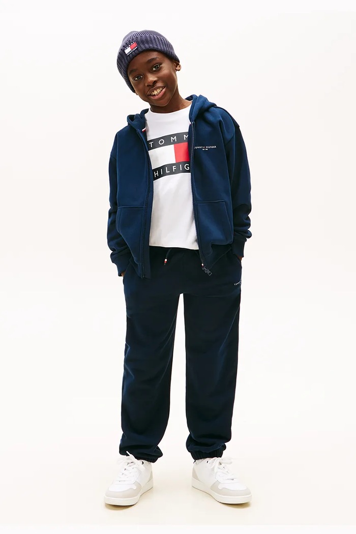Tommy Hilfiger pantaloni joggers copii tricotaj bleumarin KS0KS00662.128.176.PPY2