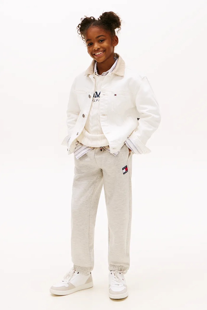 Tommy Hilfiger pantaloni de trening pentru copii gri KS0KS00715.128.176.PPY2