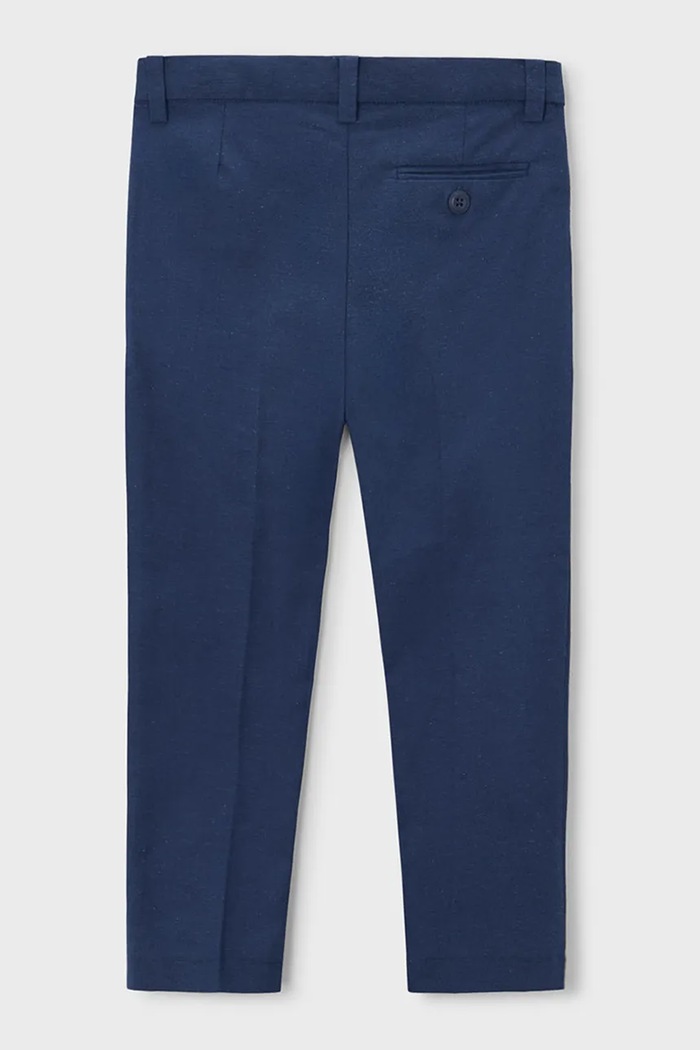 Mayoral pantaloni cu amestec de in pentru copii 3574.5B.Mini.PPY2 bleumarin SS26