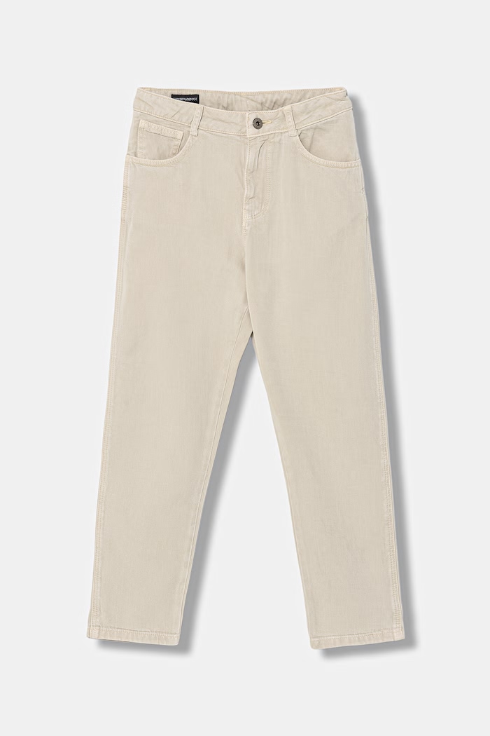 Emporio Armani pantaloni copii panza bej EB001253.AF19657