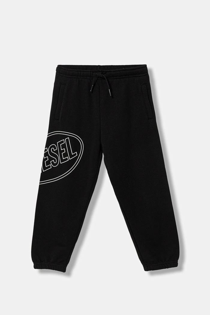 Detské bavlnené tepláky Diesel PCIRCLE TROUSERS bavlna čierna J02661.0GEAD