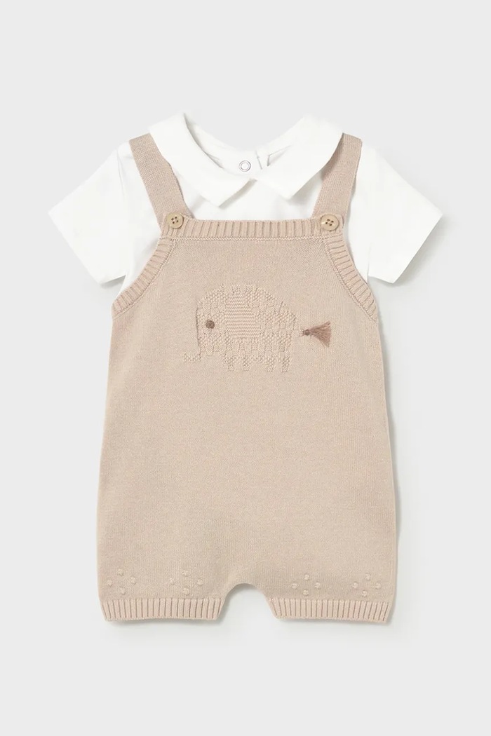 Комплект за бебета Mayoral Newborn трикотаж бежов 1609.1D.Newborn.PPY2