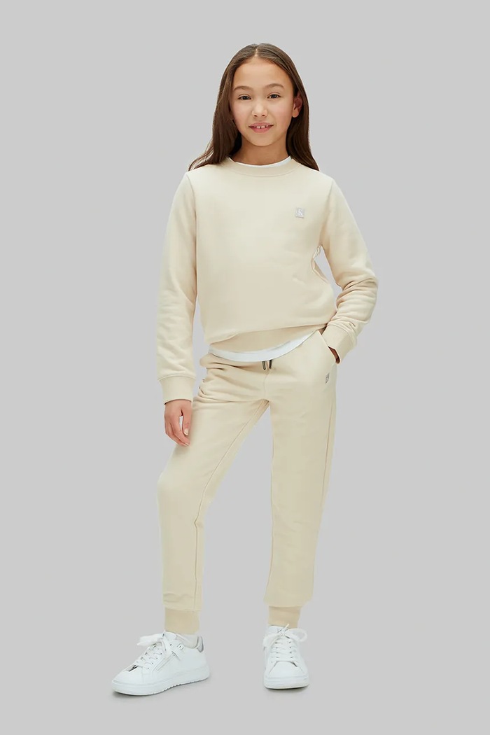 Chlapec Calvin Klein Jeans teplákové nohavice detské s bavlnou LV1CKSJC53.128.176.PPY2 béžová