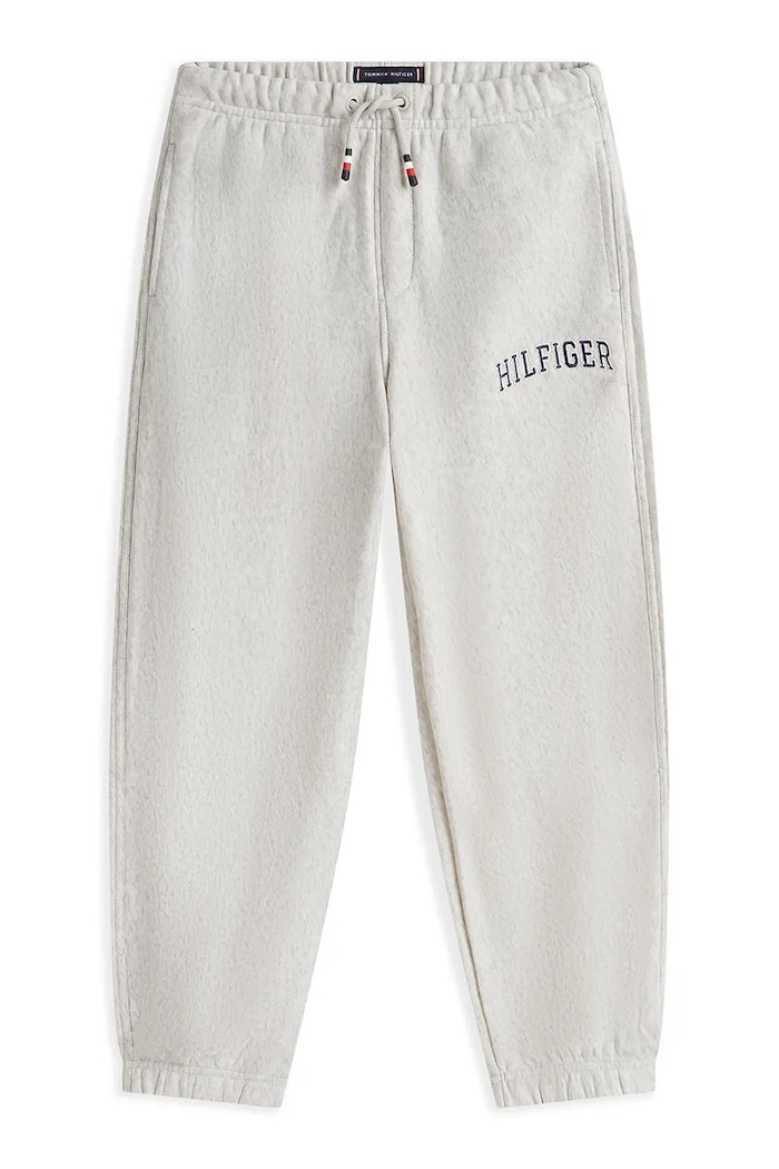Tommy Hilfiger nohavice jogger detské s bavlnou KB0KB10254.128.176.PPY2 sivá SS26