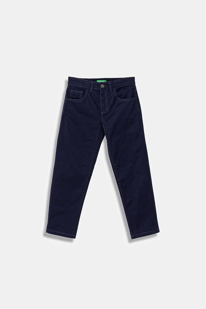 United Colors of Benetton pantaloni pentru copii, din bumbac bleumarin 4TCGCE04D.G.Stagionale