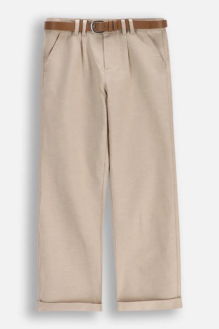 Coccodrillo nohavice chinos detské s ľanom béžová WC6119101EJB