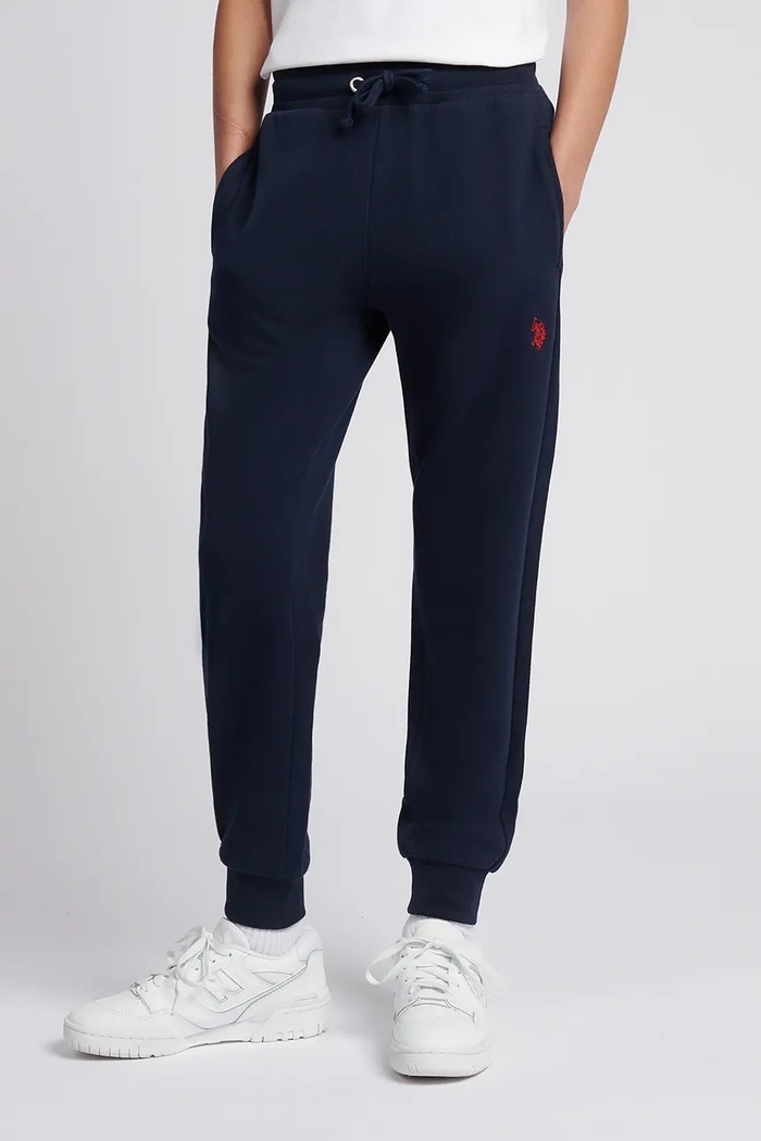 U.S. Polo Assn. nohavice jogger detské s bavlnou tmavomodrá USP2456