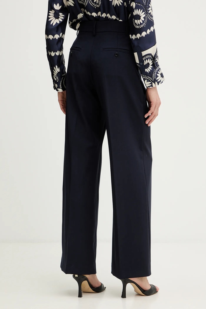 Odzież Weekend Max Mara spodnie wełniane VISIVO 2615131041600 granatowy