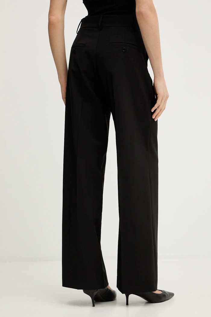 Odzież Weekend Max Mara spodnie wełniane VISIVO 2615131041600 czarny
