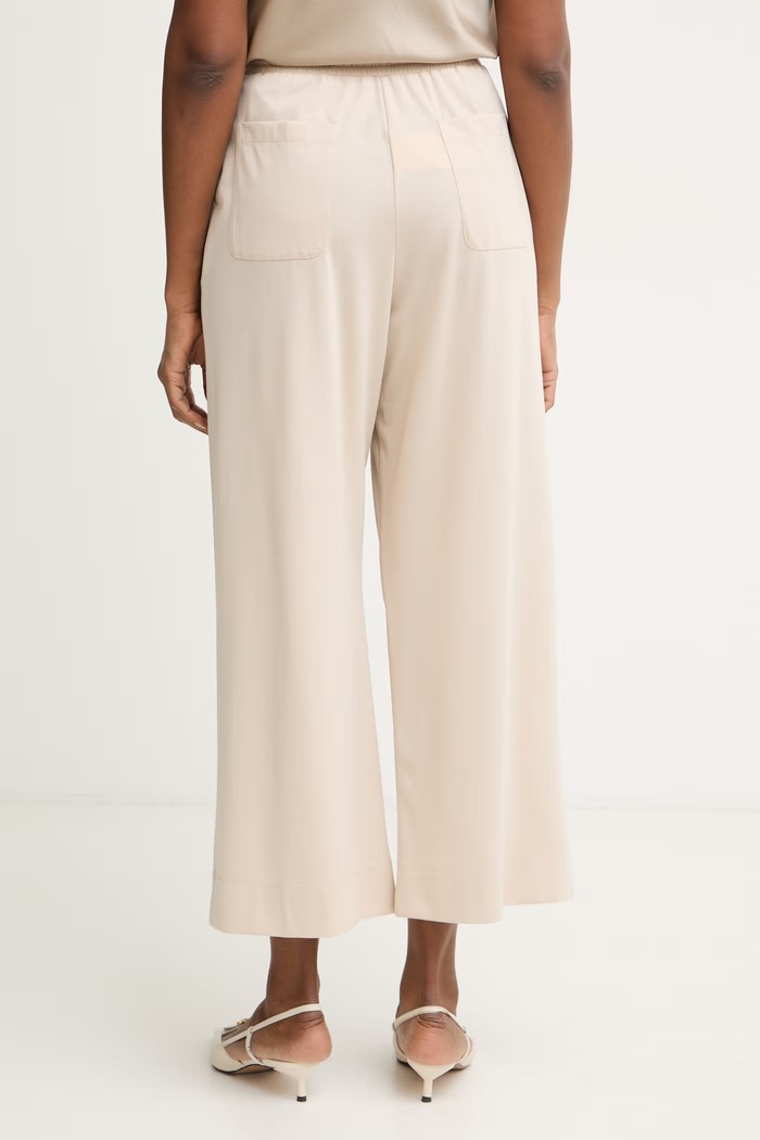 Oblečenie Weekend Max Mara nohavice dámske s ľanom MODICO 2615781012600 béžová