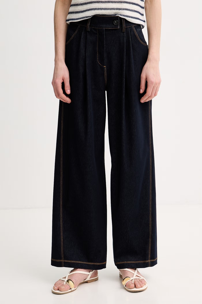 MM by Max Mara rifle straight dámske SARTA tmavomodrá 2616781017600