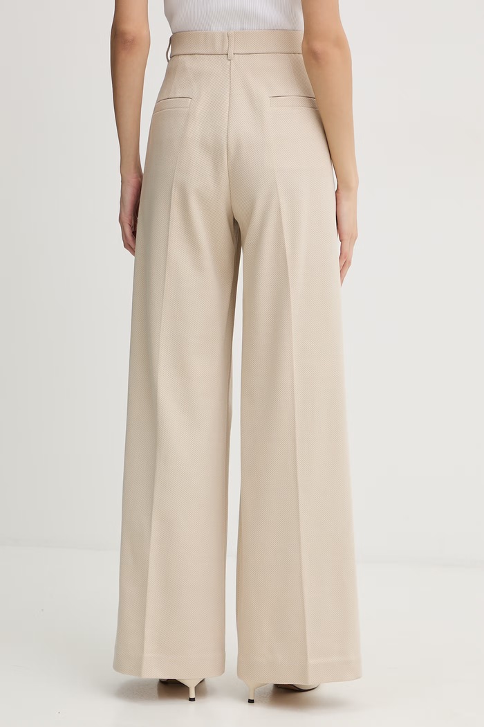 Oblečenie MM by Max Mara nohavice dámske bavlnené PANNO 2616781117600 béžová