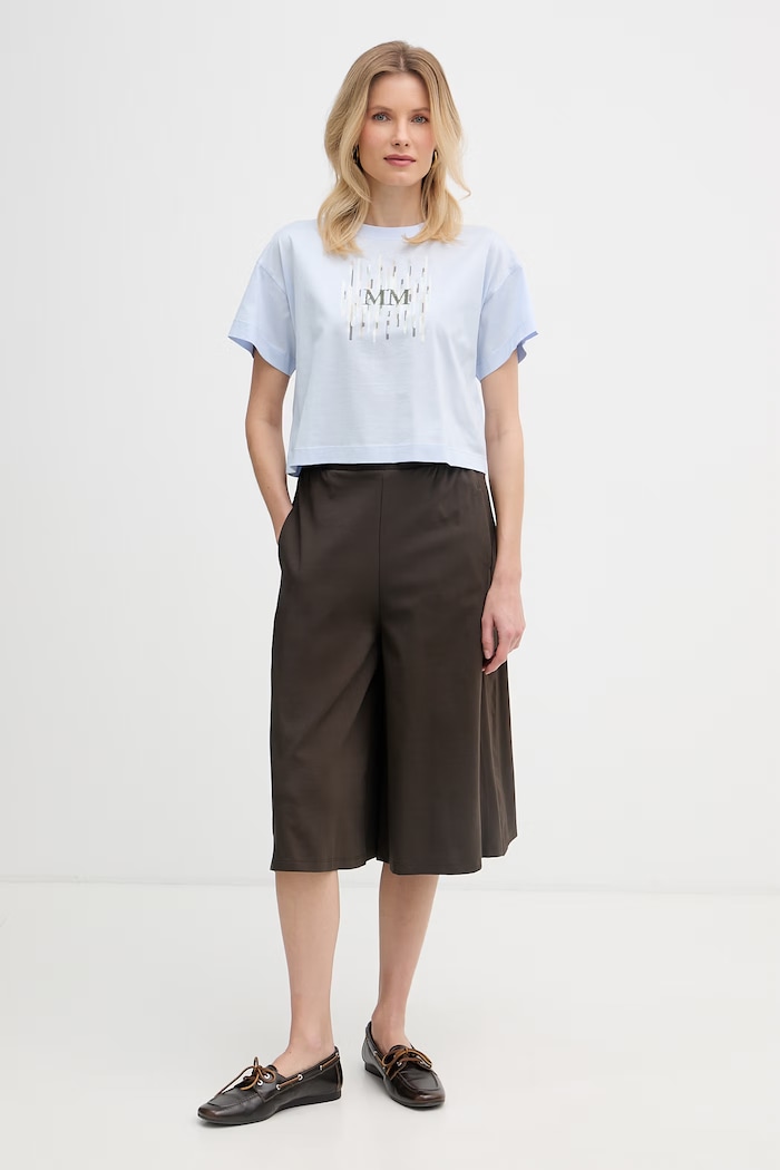 MM by Max Mara bermude pentru femei, cu bumbac PIOMBO 2616781018600 maro SS26