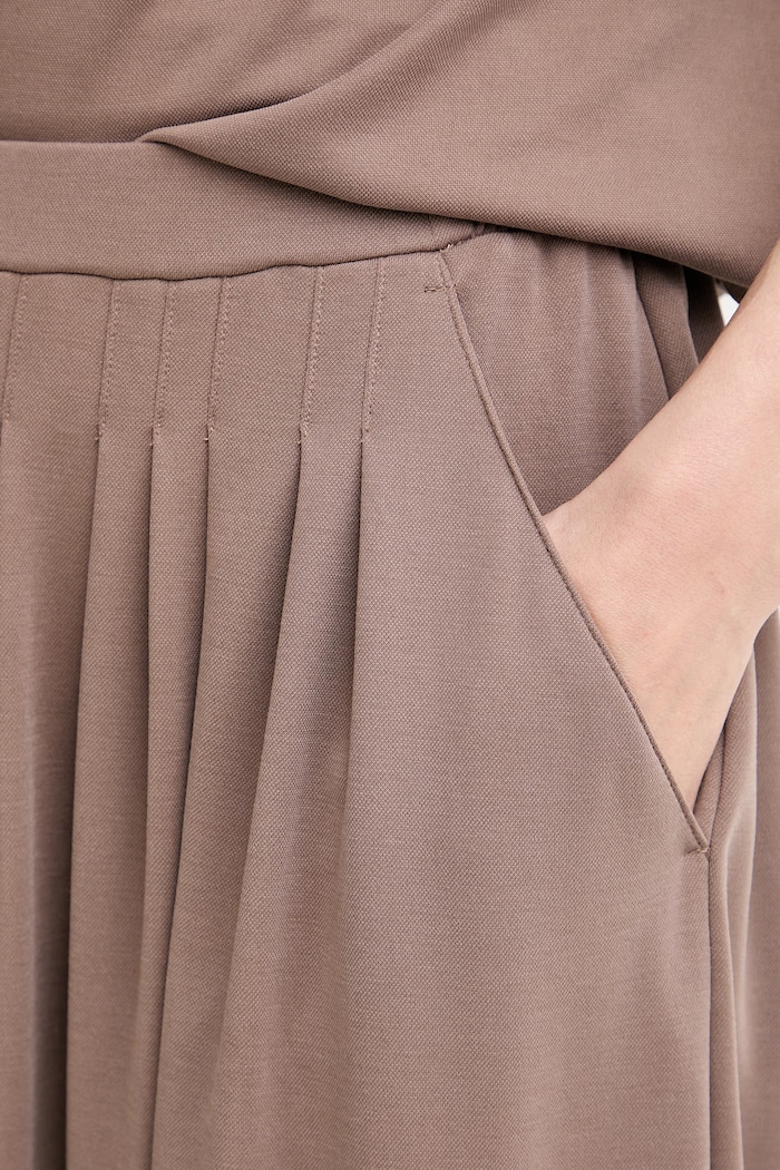MM by Max Mara nohavice culottes dámske s modalom CICALA hnedá 2616781048600