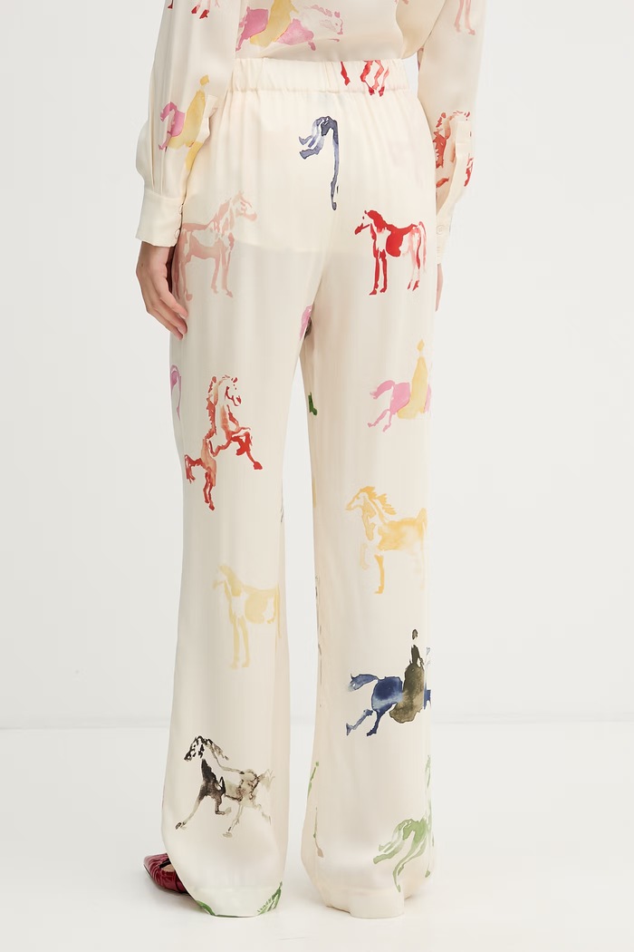 Îmbrăcăminte Stine Goya pantaloni pentru femei, cu vâscoză SG.SS26.P009.2263 bej