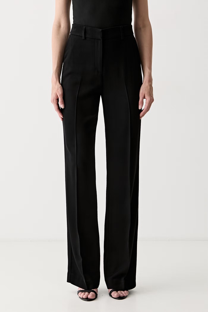 Marciano by Guess pantaloni regular pentru femei cu amestec de lână ABBY negru 6RGB06.7433A