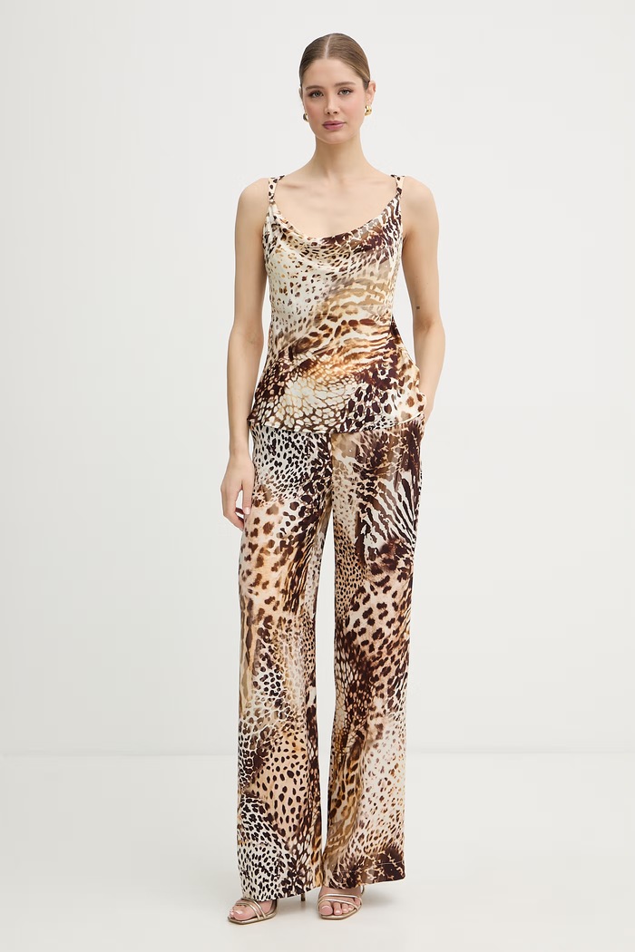 Marciano by Guess дамски панталон с вискоза GISELLE G6GB09.W1875 кафяв SS26