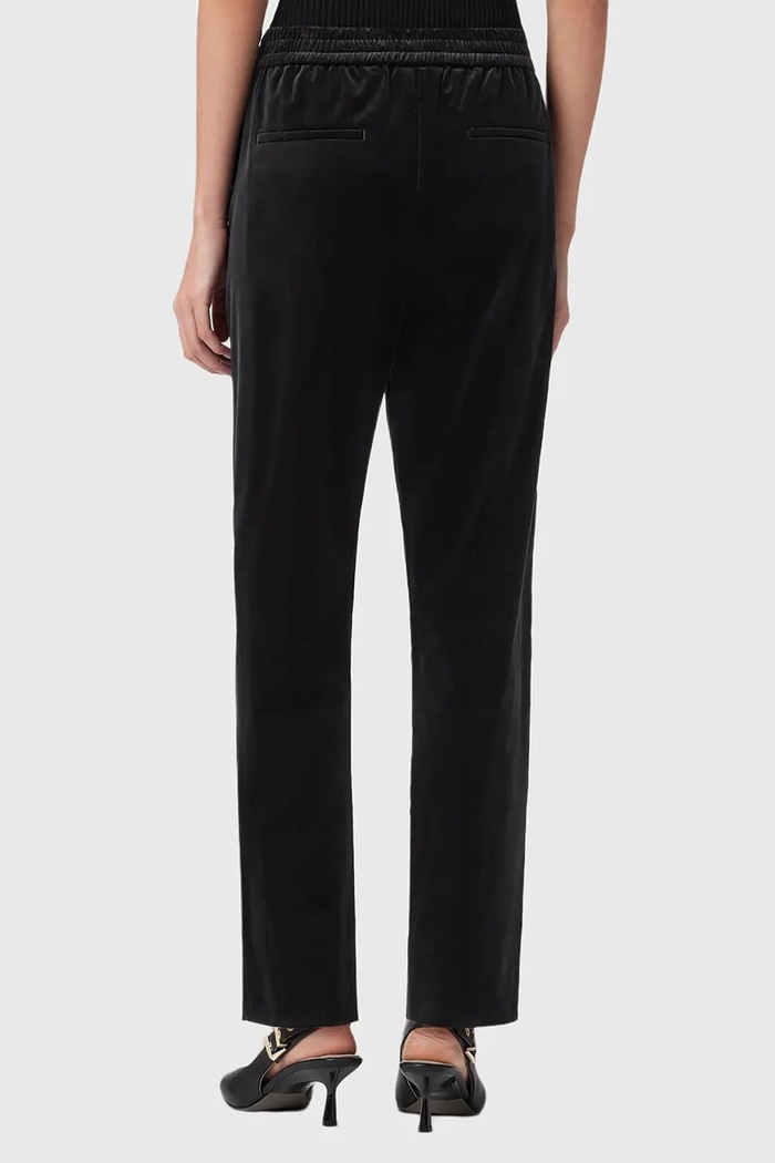 Zamatové nohavice AllSaints W065QD čierna SS26