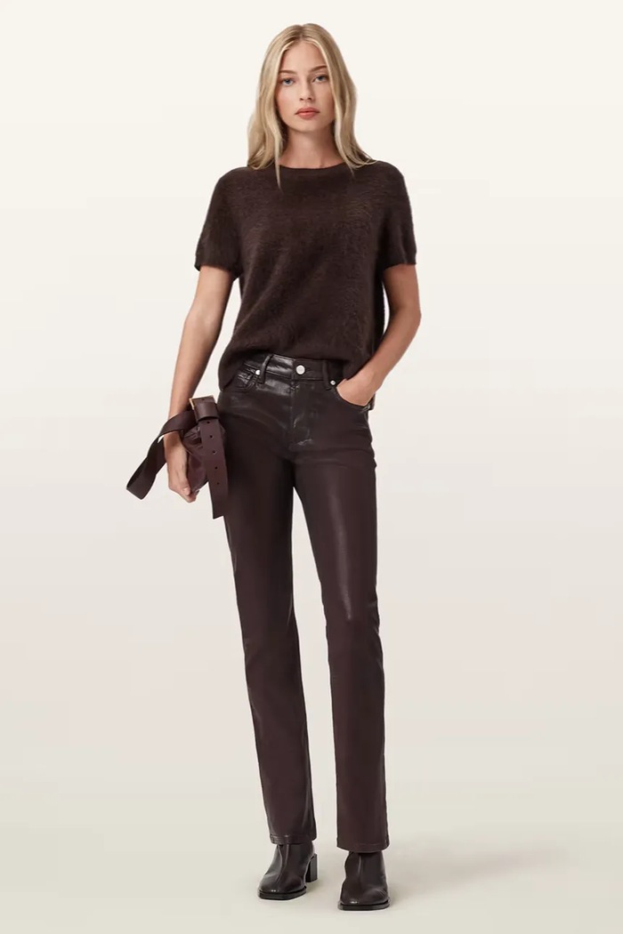 Odjeća Hlače AllSaints W093ED bordo