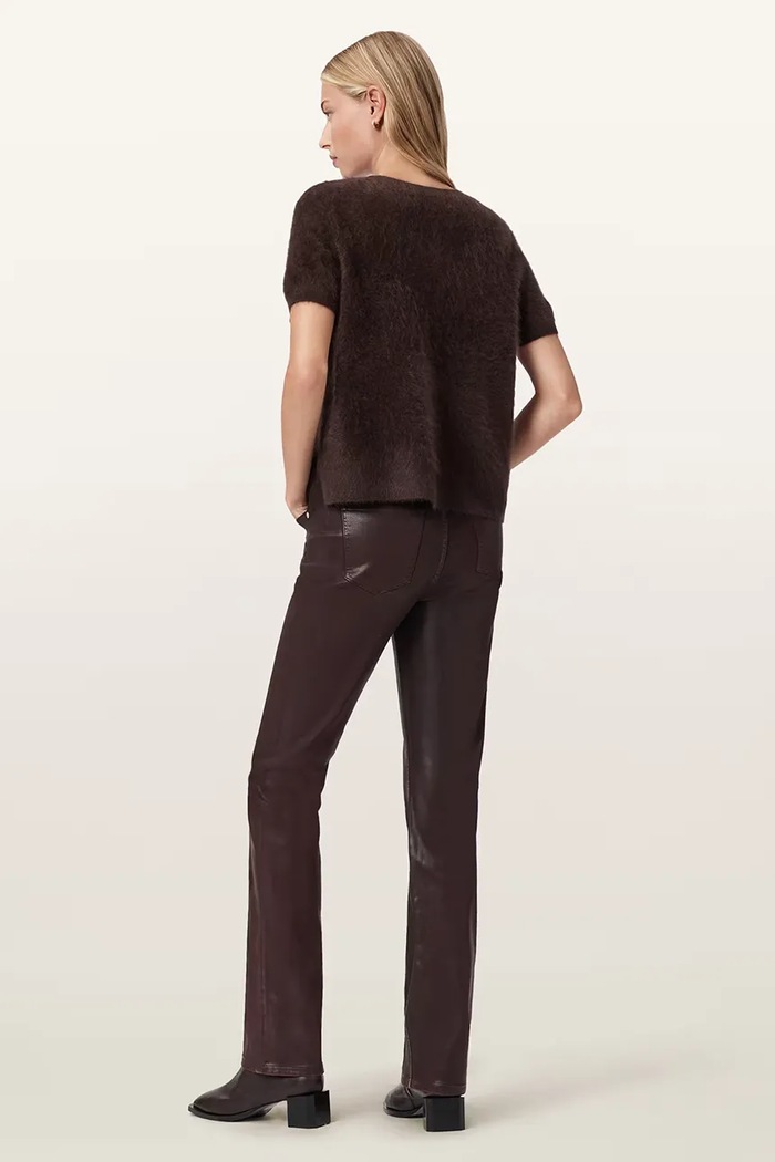 Hlače AllSaints bordo W093ED