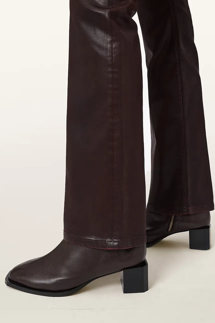 Hlače AllSaints W093ED bordo