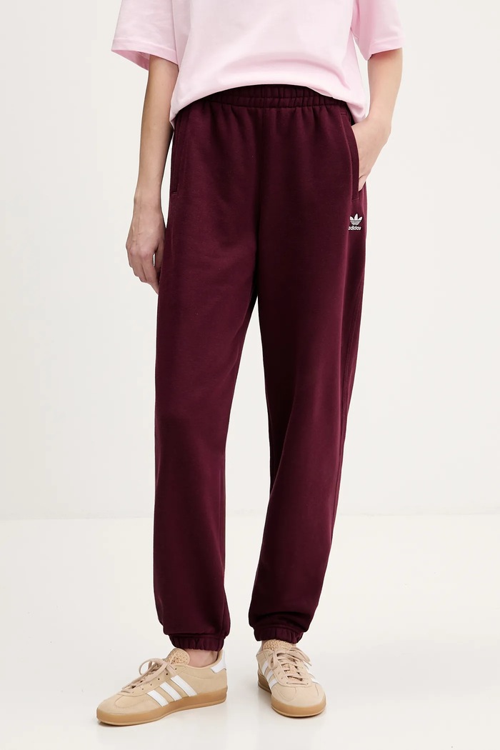 Tepláky adidas Originals Essentials pletenina burgundské KC9102