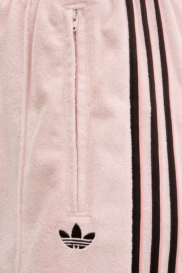 adidas Originals pantaloni de trening pentru femei cu bumbac Terry Towel Firebird roz KD1414