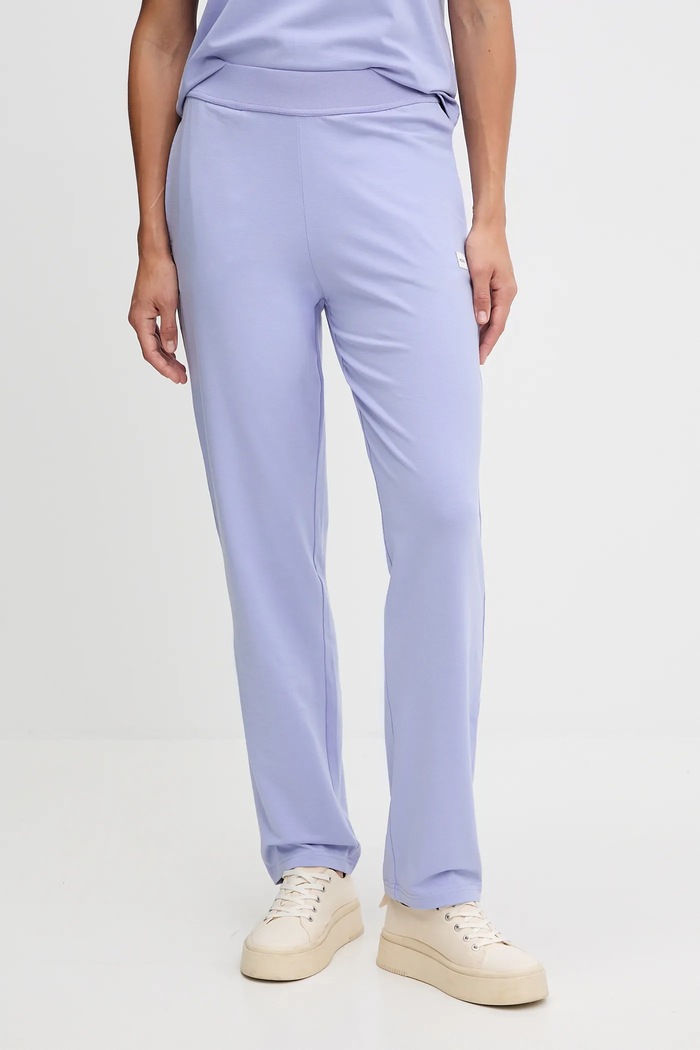 HUGO trenirka ženska z modalom SIGNATURE_PANT Našitek vijolična 50556808