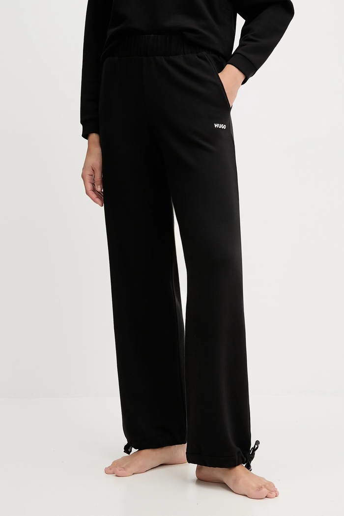 HUGO spodnie lounge CASUAL_PANT dzianina czarny 50556893
