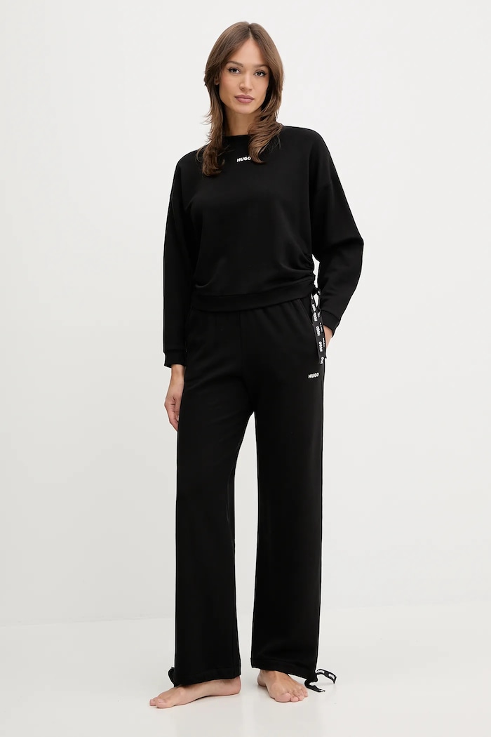 HUGO spodnie lounge CASUAL_PANT 50556893 czarny SS26