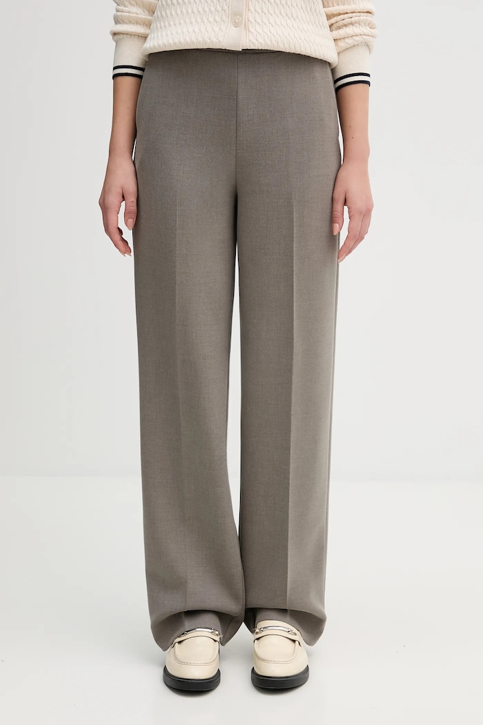 Nohavice Tommy Hilfiger s elastanom hnedá WW0WW47799