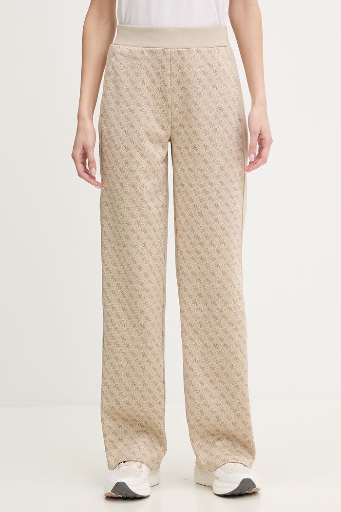 Guess spodnie dresowe MAYA dzianina beżowy V6RB09.K2042