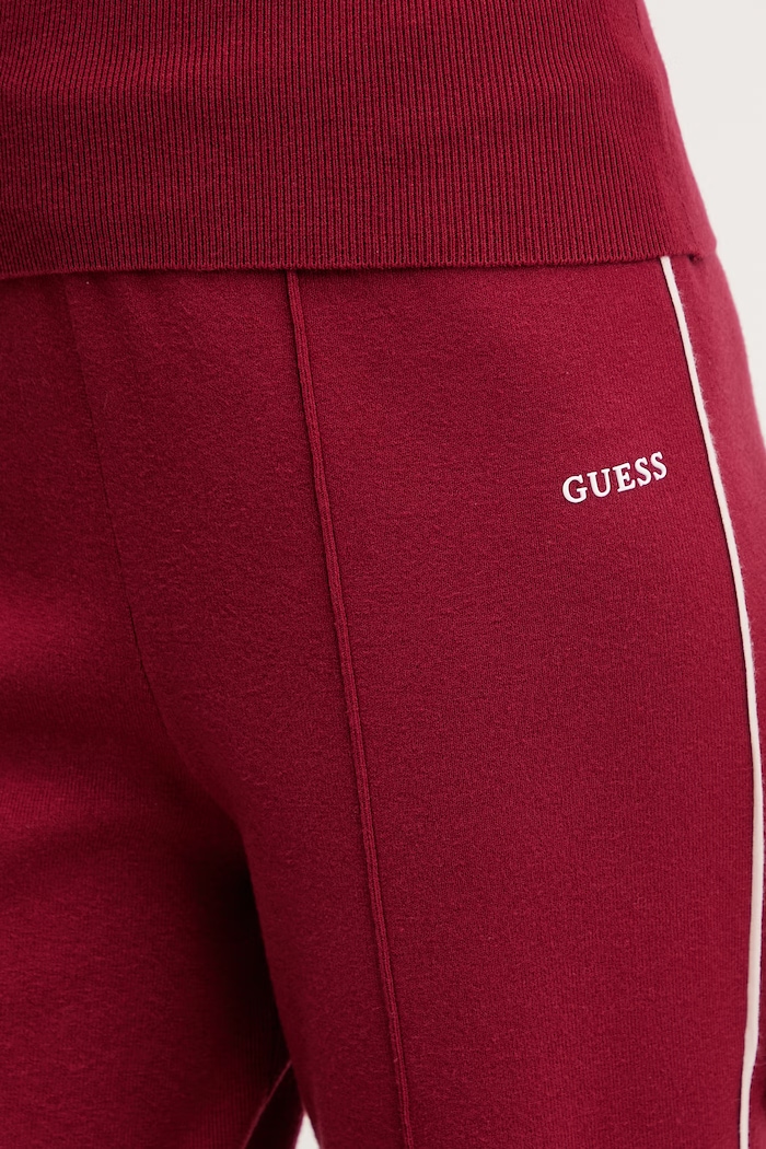 Guess pantaloni de trening pentru femei, cu vâscoză LAURENE burgundia V6RB14.Z4642