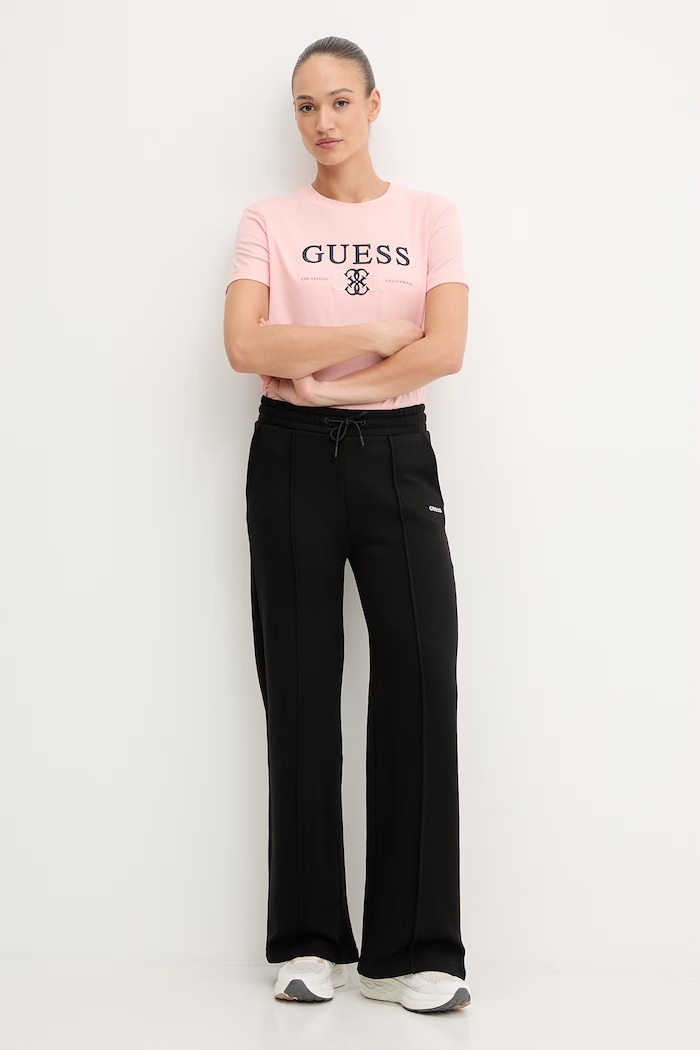 Guess pantaloni de trening NAT V6RB17.K9V31 negru SS26