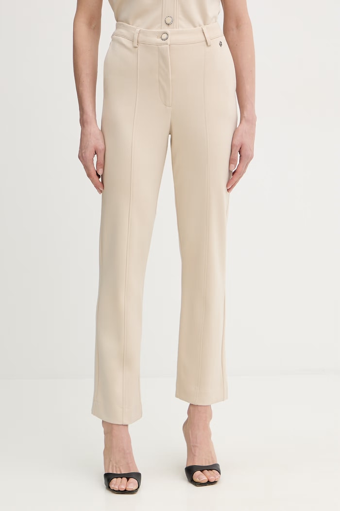 Guess spodnie NEW ZOE z elastanem beżowy W6RB11.KCMU2
