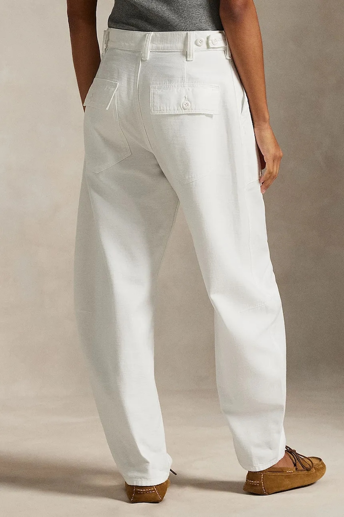 Βαμβακερό παντελόνι Polo Ralph Lauren 211A93147 λευκό SS26