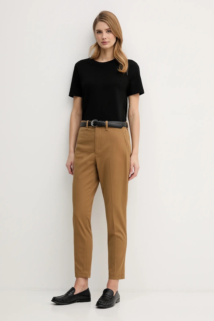 Kalhoty Polo Ralph Lauren 211A96672 hnědá SS26