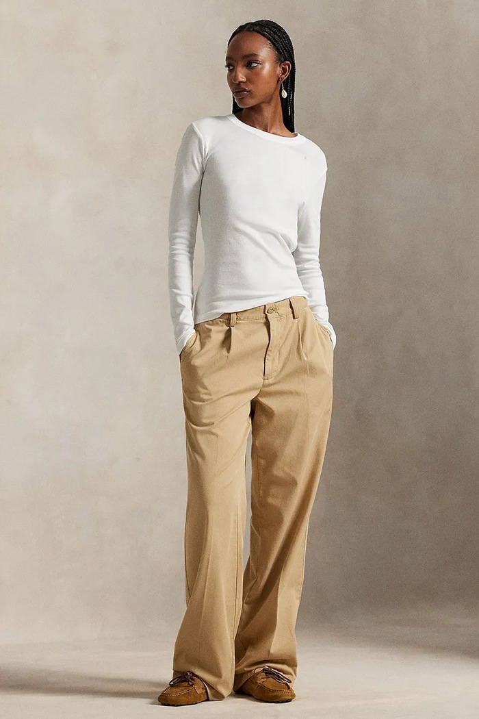 Oblečení Kalhoty Polo Ralph Lauren 211A96676 béžová