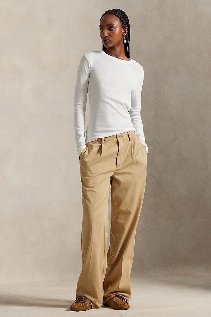 Oblečení Kalhoty Polo Ralph Lauren 211A96676 béžová