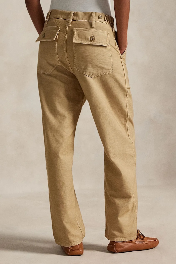 Polo Ralph Lauren straight trousers cotton women's 211978634 beige SS26