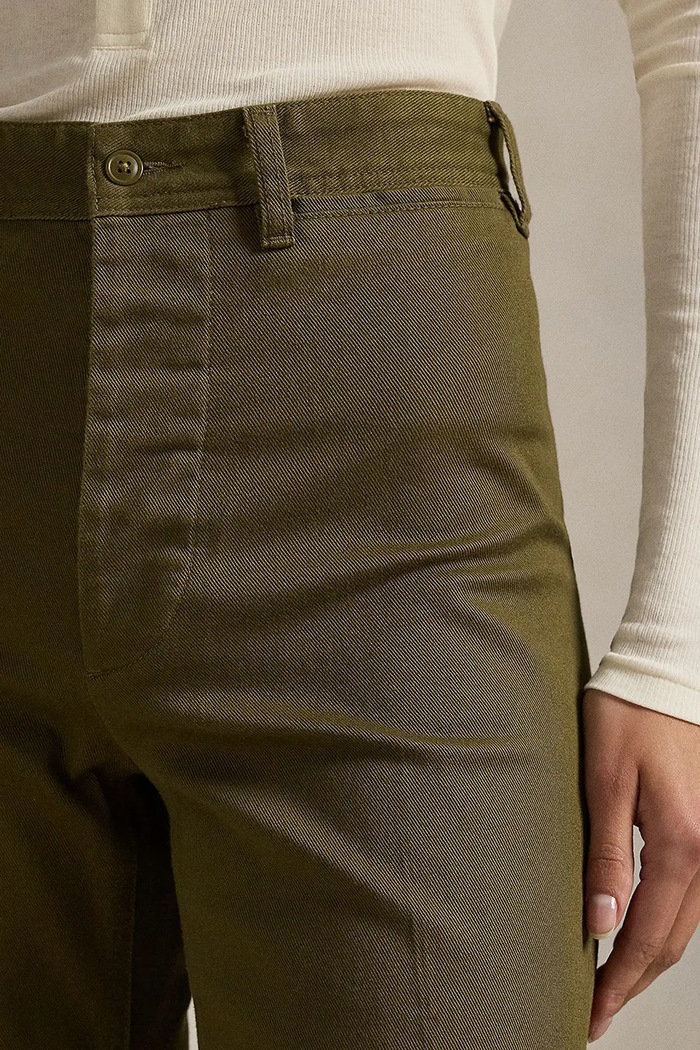 Polo Ralph Lauren παντελόνι γυναικείο με βαμβάκι πράσινο 211A10723