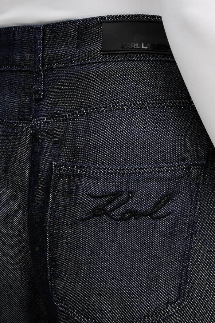 Karl Lagerfeld spodnie FLUID DENIM granatowy B1W10101