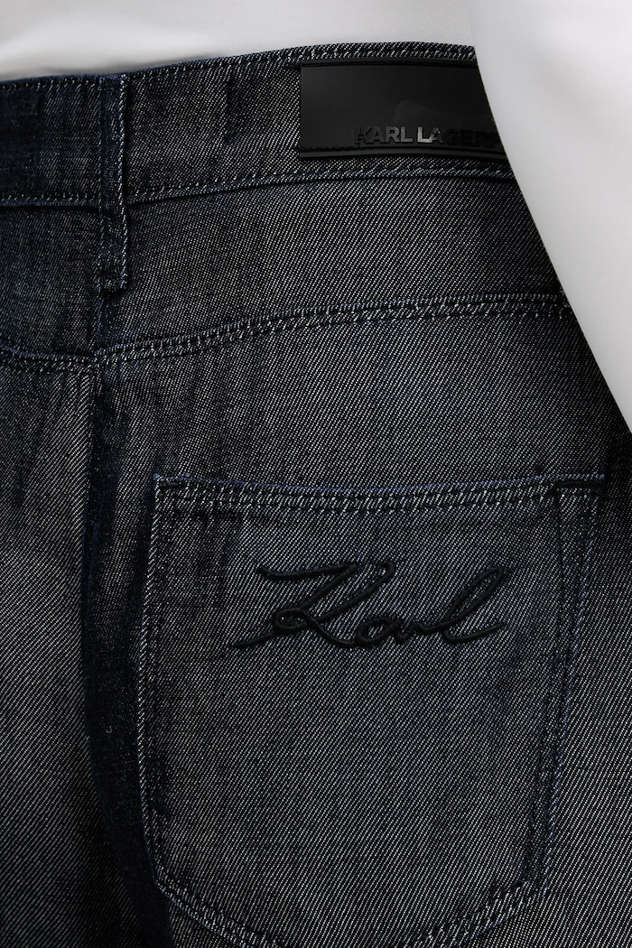 Karl Lagerfeld spodnie FLUID DENIM granatowy B1W10101