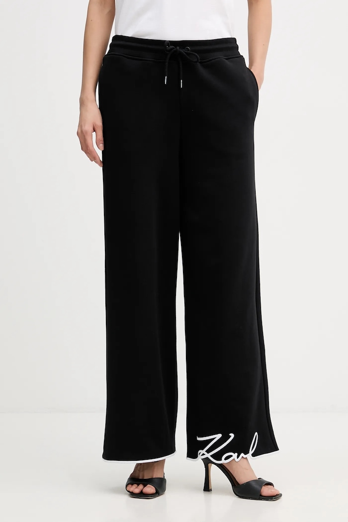 Karl Lagerfeld pantaloni de trening uni negru B1W10021