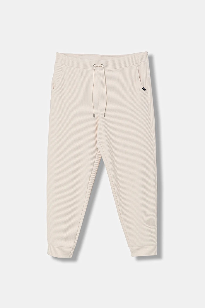 Dkny spodnie dresowe z elastanem beżowy DP5P3498
