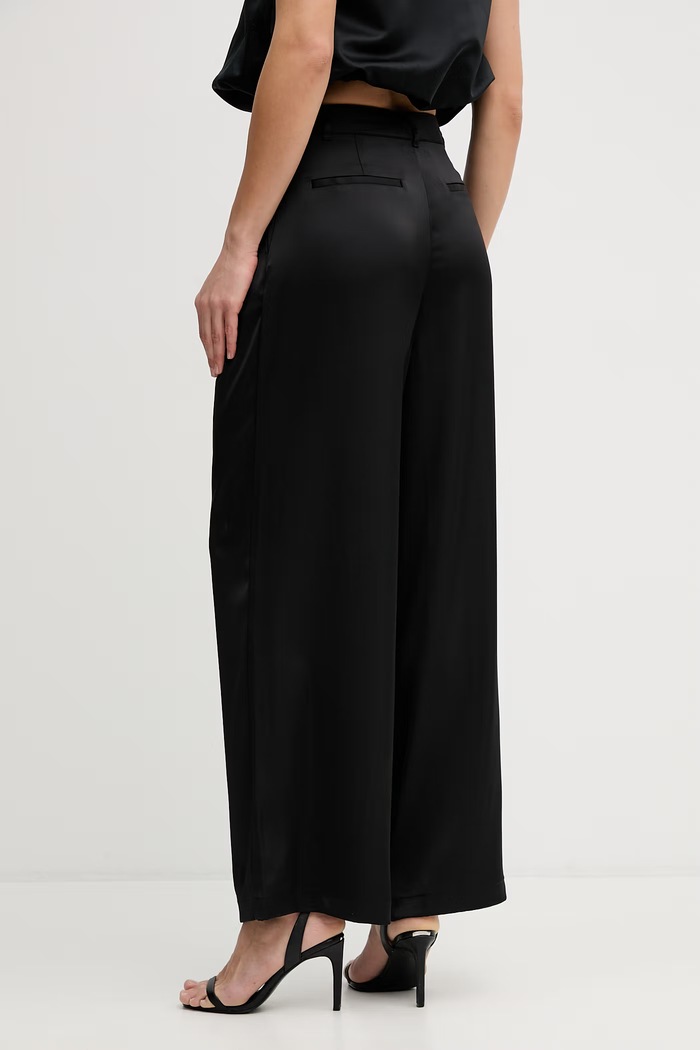 Oblečenie DKNY nohavice rovné dámske DJ5P3100 čierna
