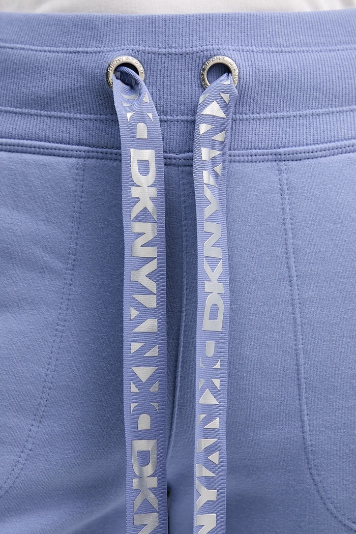 DKNY spodnie dresowe damskie bawełniane z elastanem niebieski DP6P3496