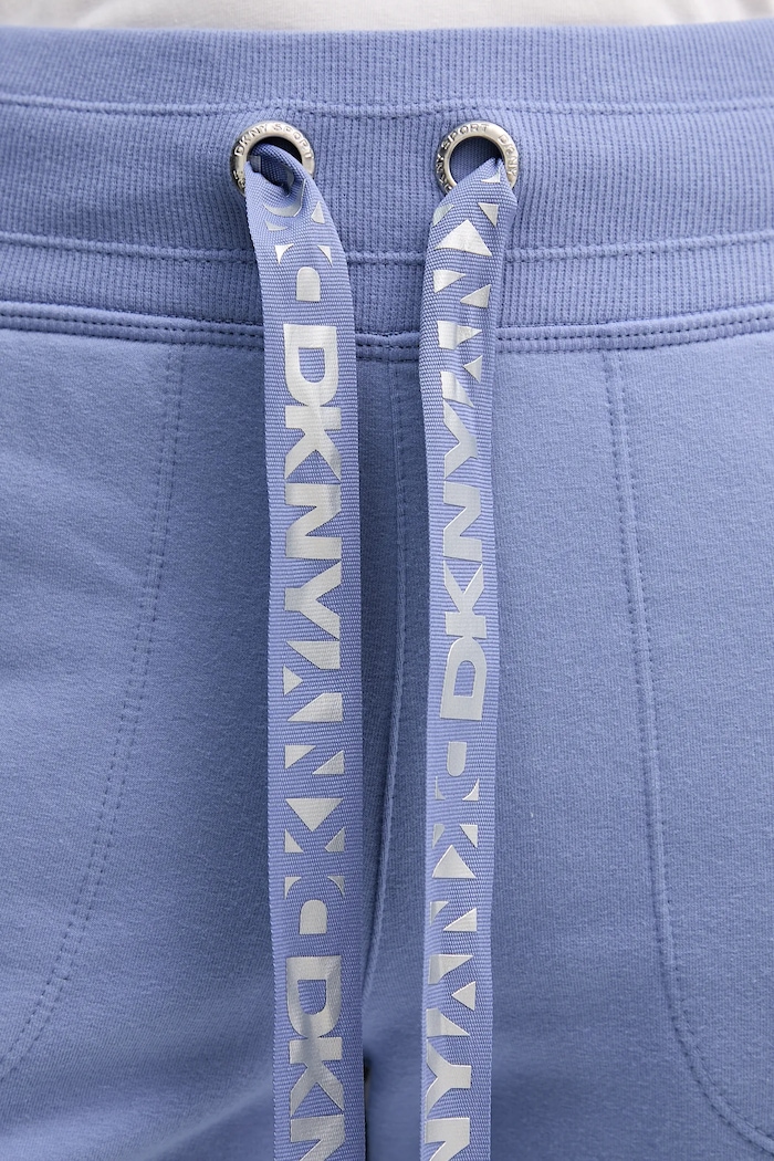 DKNY spodnie dresowe damskie bawełniane z elastanem niebieski DP6P3496