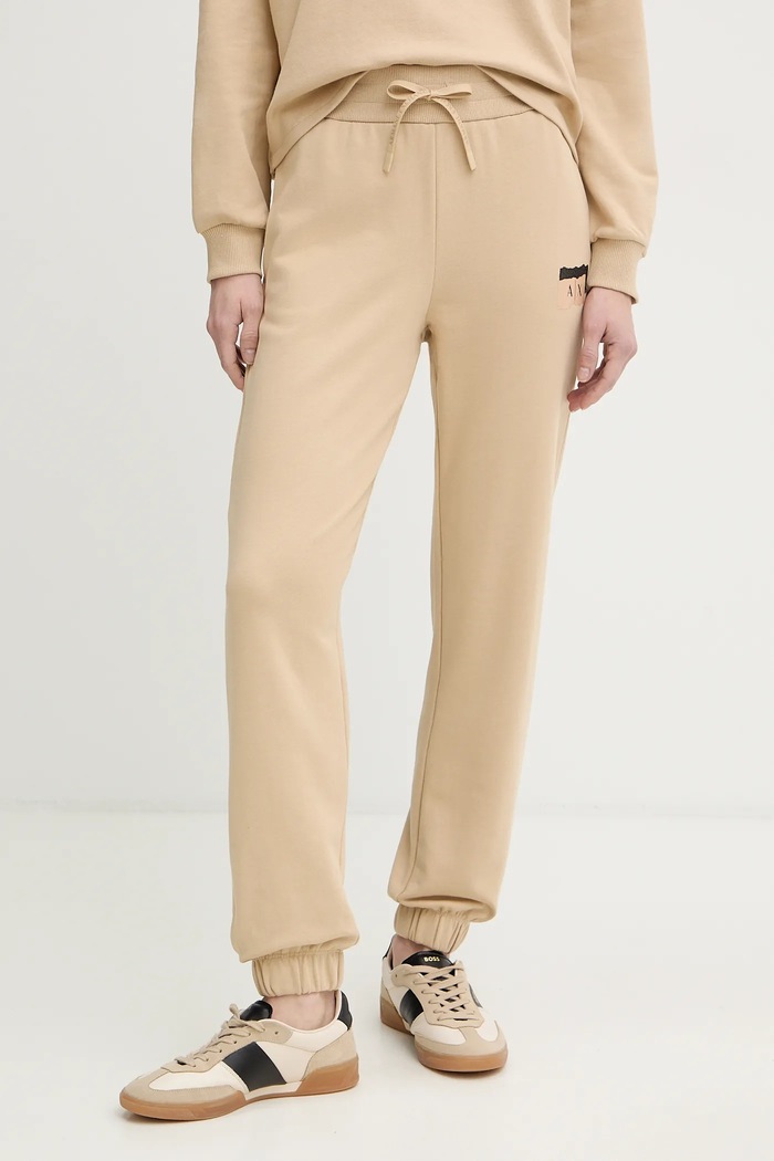 Tepláky Armani Exchange pletenina béžová XW001802.AF24312