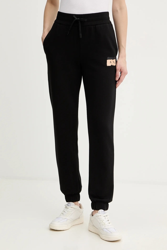 Tepláky Armani Exchange pletenina čierna XW001802.AF24312